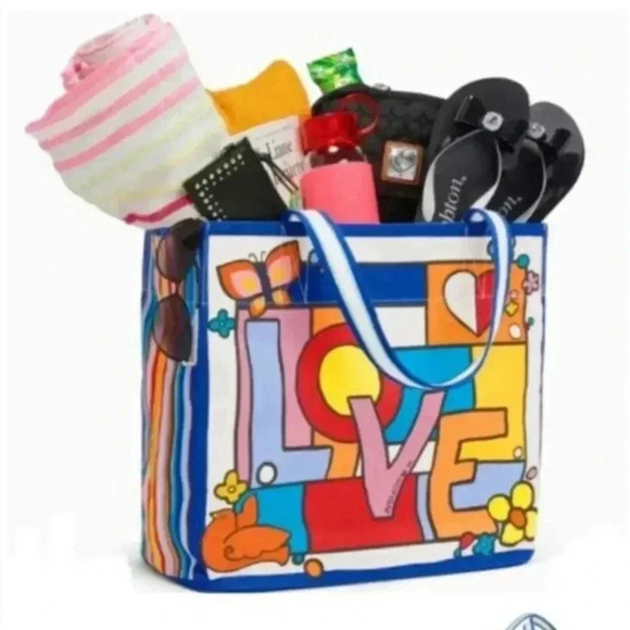 Brighton Power Of Love Canvas Tote Large - Picture 1 of 6
